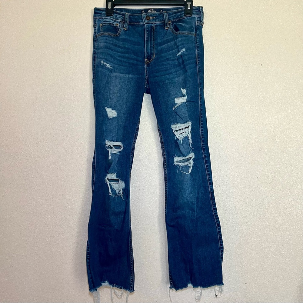 Hollister Distressed Midrise Boot Jeans